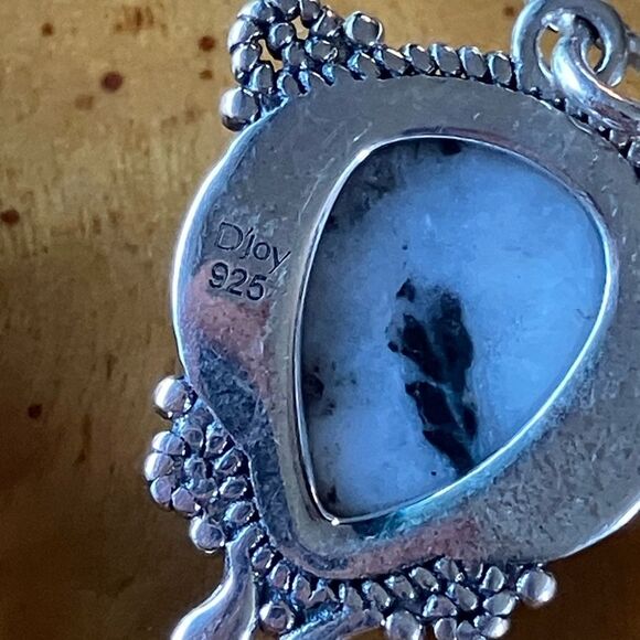 Genuine White Buffalo Sterling Silver Southwestern Earrings - Picture 5 of 8